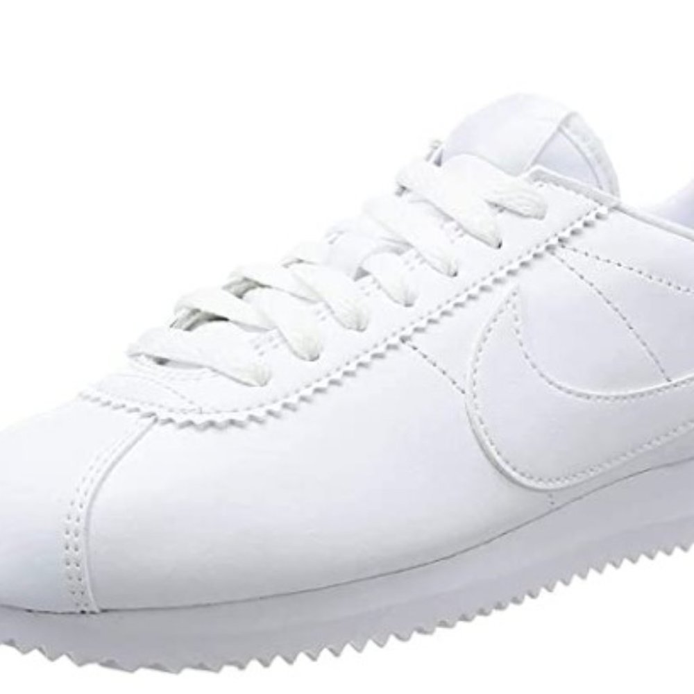 Nike Cortez White W/White Swoosh